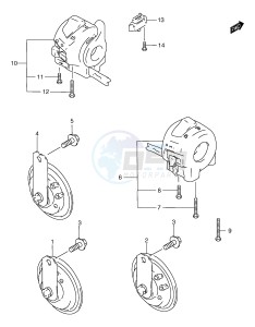 GSF1200 (E2) Bandit drawing HORN HANDLE SWITCH