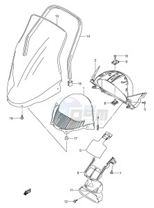 AN250 (E2) Burgman drawing WINDOW SCREEN (MODEL K1 K2)