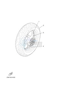 YPR125R XMAX 125 EVOLIS 125 (2DM3) drawing REAR WHEEL