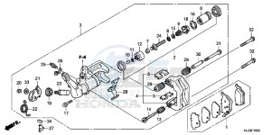 SXS700M4H Europe Direct - (ED) drawing REAR BRAKE CALIPER