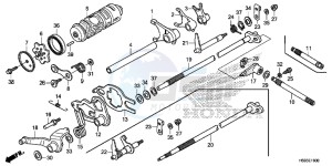 TRX250TEG TRX250T Europe Direct - (ED) drawing GEARSHIFT DRUM