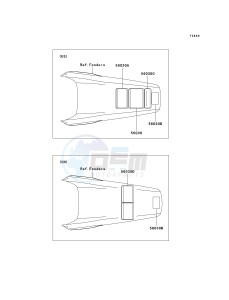 KX 250 R (R6F-R7F) R7F drawing LABELS