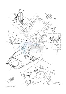 YP125RA X-MAX 125 ABS (BL21 BL21 BL21 BL21) drawing STAND & FOOTREST