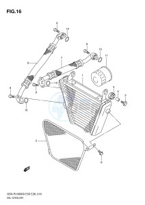 GSX-R1000 (E3-E28) drawing OIL COOLER