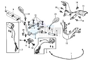 JOYRIDE - 150 cc drawing HANDLEBAR