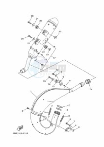 YZ125 (B4XE) drawing EXHAUST