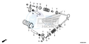 MSX125D MSX125 UK - (E) drawing CAMSHAFT/VALVE