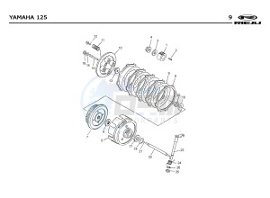 YAMAHA 125 4T EURO 2 ENGINE drawing T09