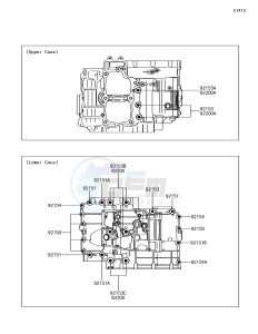 VULCAN S ABS EN650EHF XX (EU ME A(FRICA) drawing Crankcase Bolt Pattern