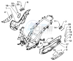 Beverly 125 drawing Passenger footrest