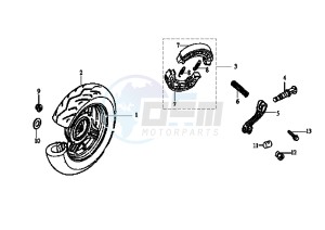 MASK EU2 - 50 cc drawing REAR WHEEL