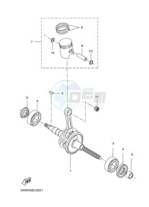 CW50 BW'S (5WWS) drawing CRANKSHAFT & PISTON