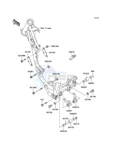 KX85 / KX85 II KX85-B5 EU drawing Engine Mount