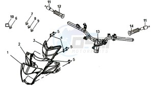 SYMPHONY ST 125I (XB12W2-EU) (E4) (L7-M0) drawing DASHBORD - HANDLEBAR - HANDLEBARKAP