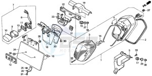 VT750C2 drawing TAILLIGHT