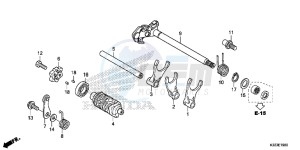 CBR300RAF CBR300RA Europe Direct - (ED) drawing GEARSHIFT DRUM