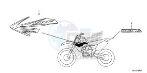 CRF150RD CRF150R Europe Direct - (ED) drawing MARK