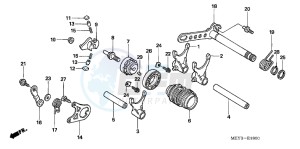 CRF450XC drawing GEARSHIFT DRUM