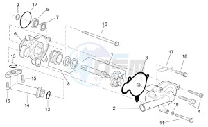 Leonardo 250 st (eng. Yamaha) drawing Water pump