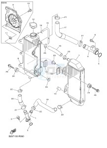 YZ250FX (B297 B298 B299 B299 B29A) drawing RADIATOR & HOSE