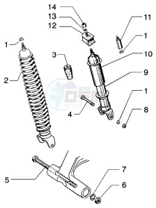 PX 150 E U.S.A. drawing Rear Damper