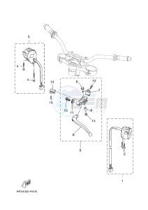 MT125A MT-125 ABS (BR34 BR34 BR34 BR34 BR34) drawing HANDLE SWITCH & LEVER