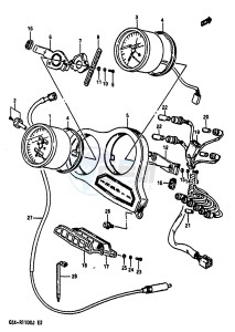 GSX-R1100 (G-H-J) drawing SPEEDOMETER