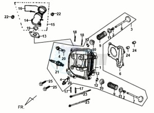 SYMPLY 50 drawing CYLINDER HEAD / INLET