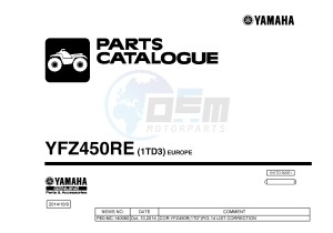 YFZ450R YFZ450RE (1TD3) drawing .1-Front-Page