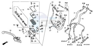 CBF1000AA Europe Direct - (ED / ABS) drawing FR. BRAKE MASTER CYLINDER (CBF1000A/T/S)