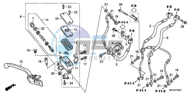 FR. BRAKE MASTER CYLINDER (CBF1000A/T/S)