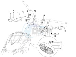 Stalker 50 Naked drawing Head lamp - Turn signal lamps