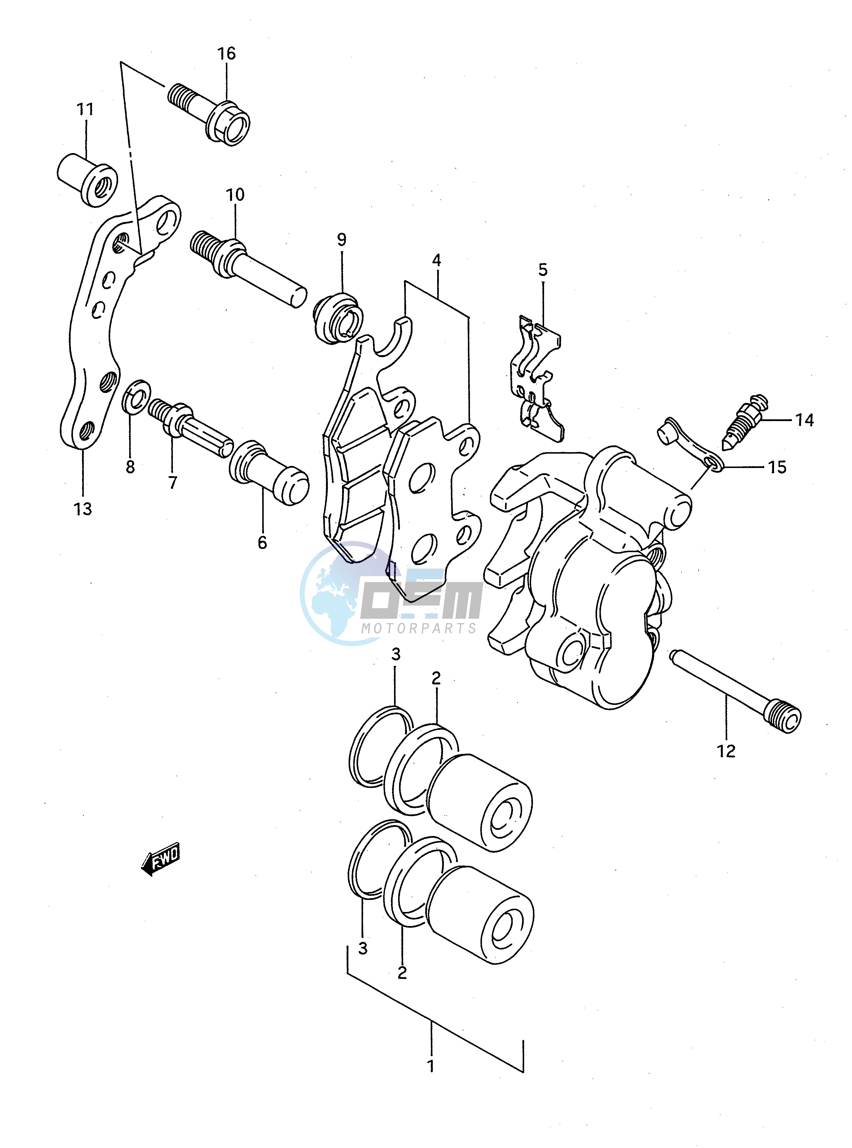 FRONT CALIPER (MODEL N P R)