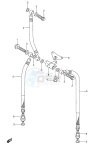 GSX600F (E2) Katana drawing FRONT BRAKE HOSE