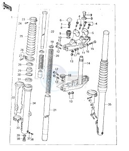 KX 125 A (A4-A5) drawing FRONT FORK -- KX125-A5- -