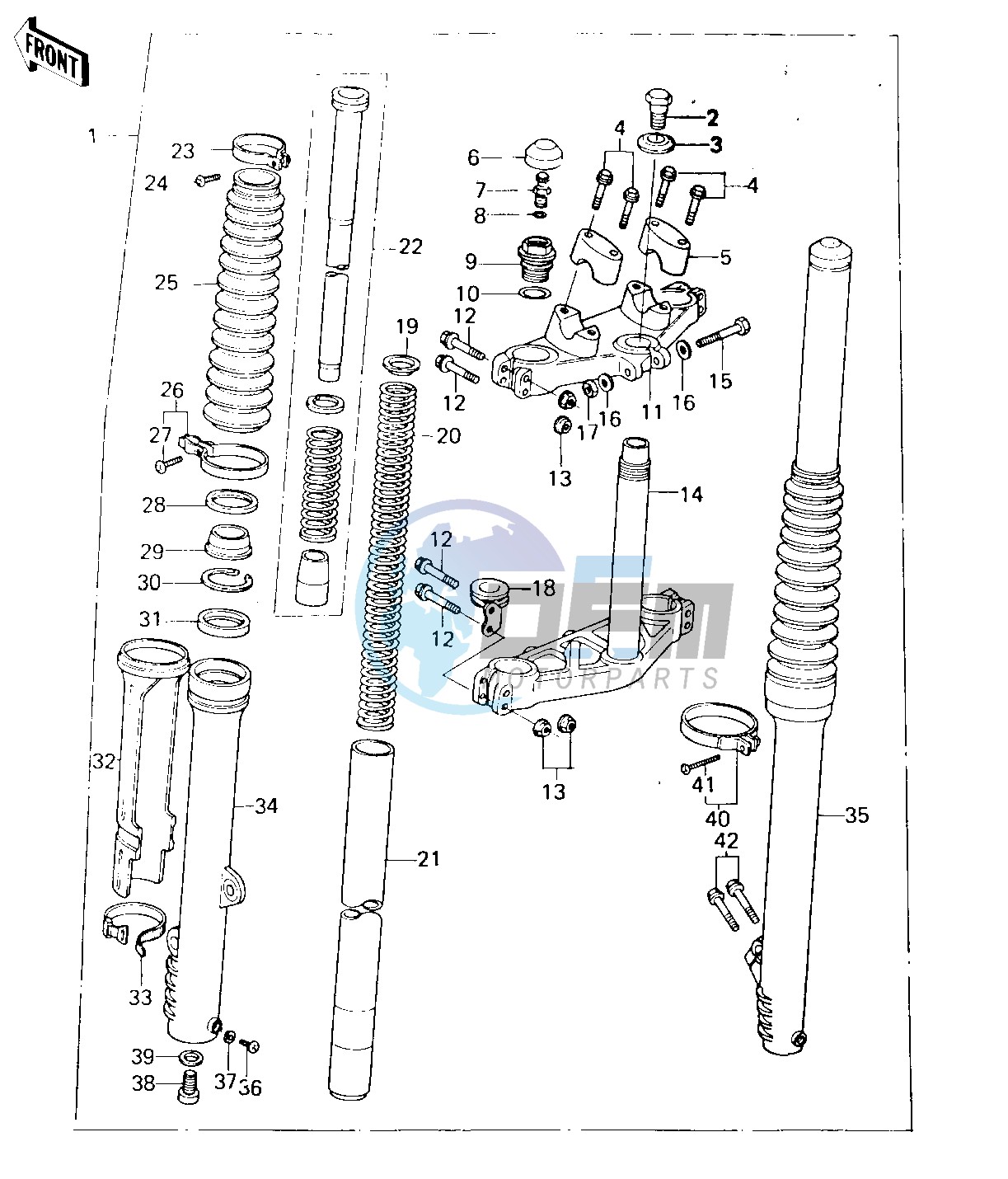 FRONT FORK -- KX125-A5- -