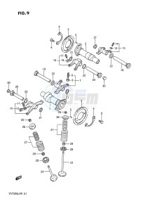 VS750GL (E1) INTRUDER drawing CAMSHAFT - VALVE