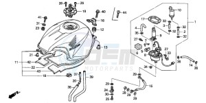 CBR600FS drawing FUEL TANK (2)