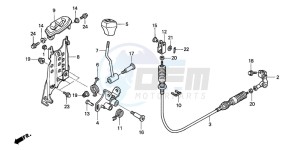 TRX400FA FOURTRAX AT drawing SELECT LEVER