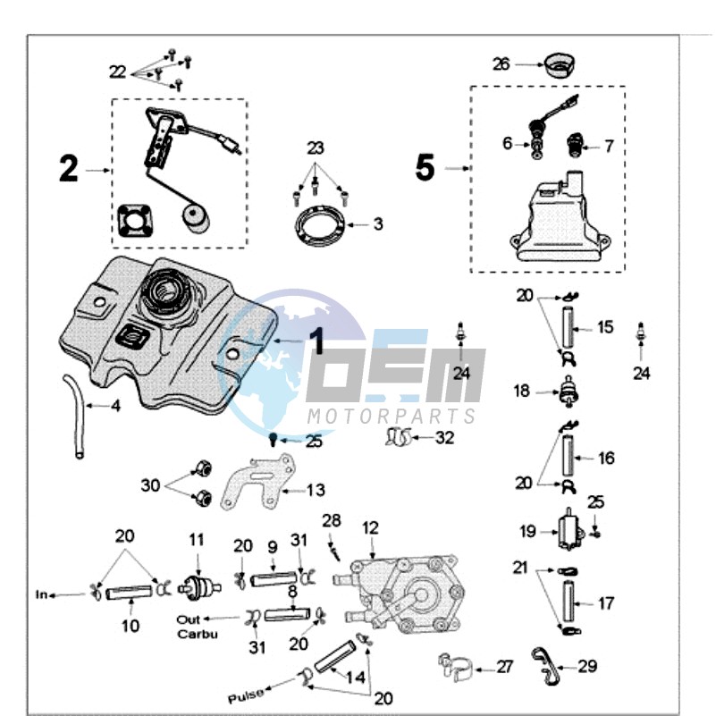 TANK AND FUEL PUMP