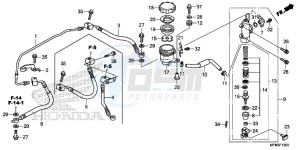 CB1000RAD CB1000R ABS E drawing REAR BRAKE MASTER CYLINDER