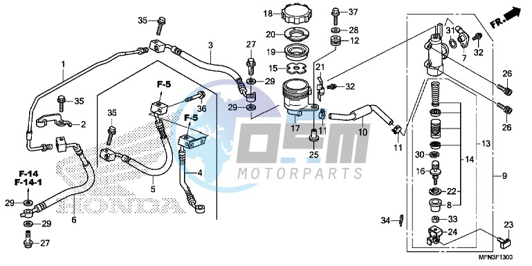 REAR BRAKE MASTER CYLINDER