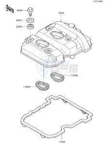 EX 250 E [NINJA 250R] (E1-E2) [NINJA 250R] drawing CYLINDER HEAD COVER