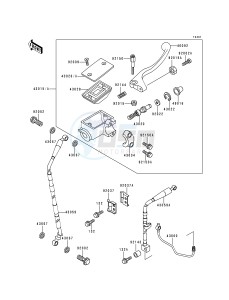 KDX 200 E [KDX200] (E4-E6)) [KDX200] drawing FRONT MASTER CYLINDER