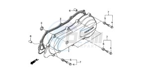 SH50 drawing LEFT CRANKCASE COVER