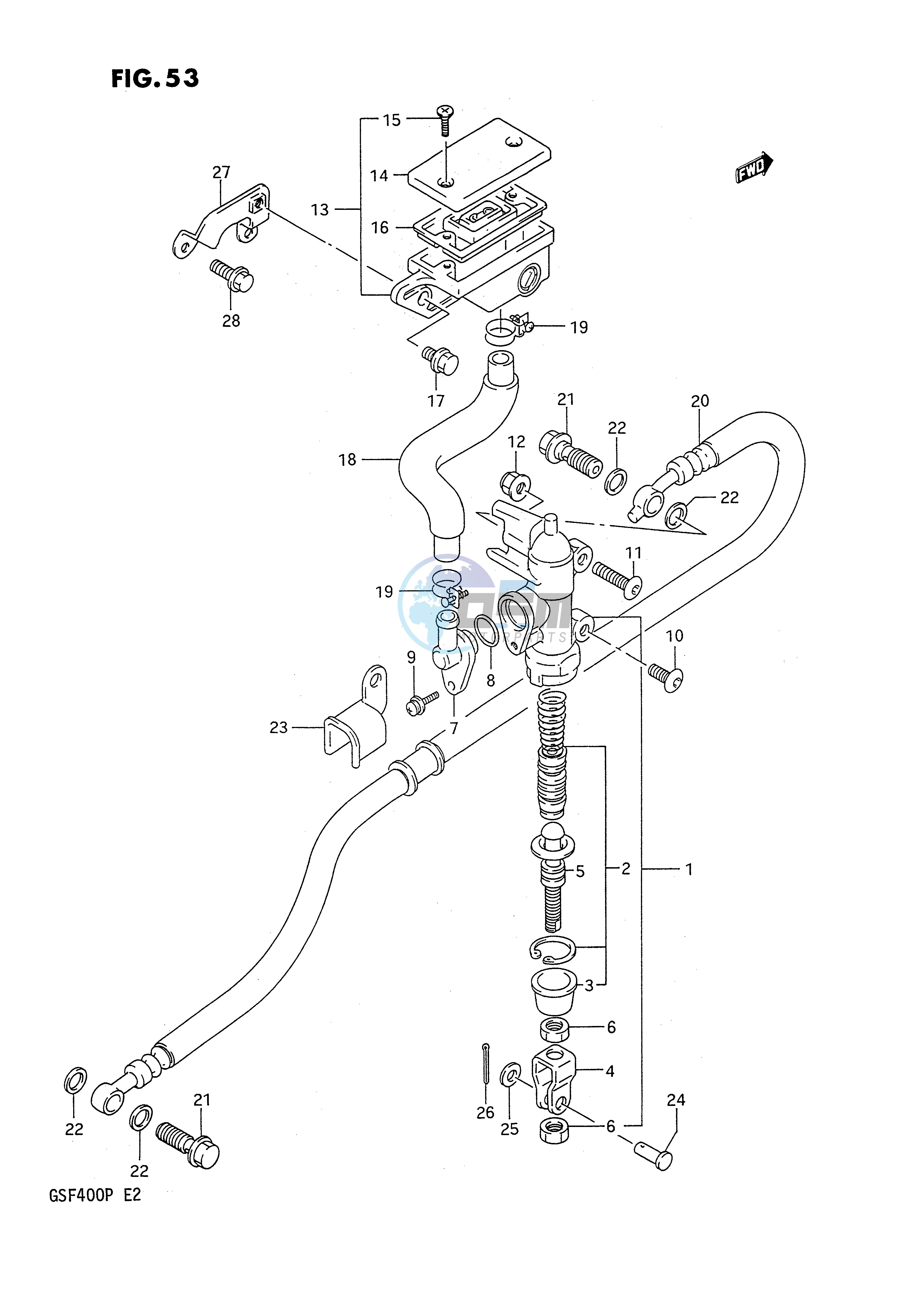 REAR MASTER CYLINDER (MODEL M N)