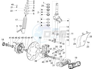 LX 50 4T 2V 25 Kmh Touring NL drawing Fork - steering tube - Steering bearing unit