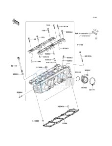 ZR 1000 A [Z1000] (A6F-A6F) A6F drawing CYLINDER HEAD