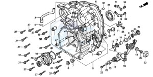 GL1500SE GOLDWING SE drawing REAR CASE