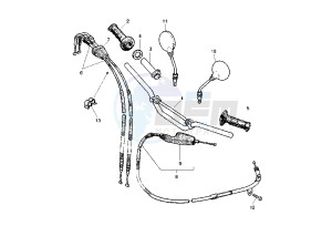 TT RE 600 drawing STEERING HANDLE -CABLE